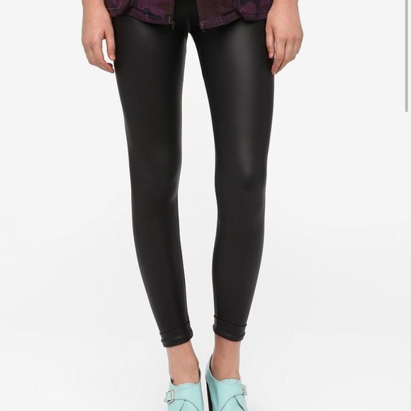 BDG Cuffed Faux Leather Leggings - Picture 1 of 3